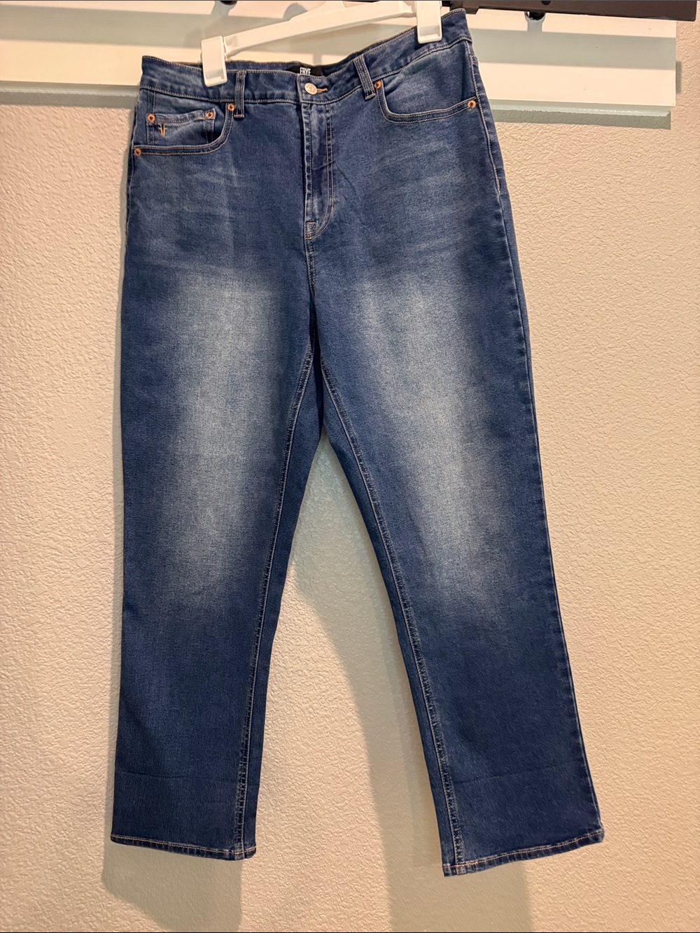 Frye Men's Mid-Blue Straight Jeans